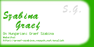 szabina graef business card